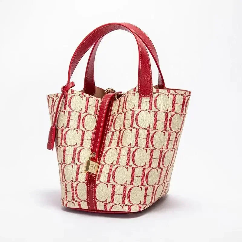 Aurelia Tote Bag For Women Luxury Monogram Leather Handbag Fashion