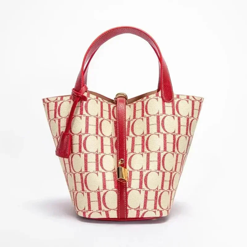 Aurelia Tote Bag For Women Luxury Monogram Leather Handbag Fashion