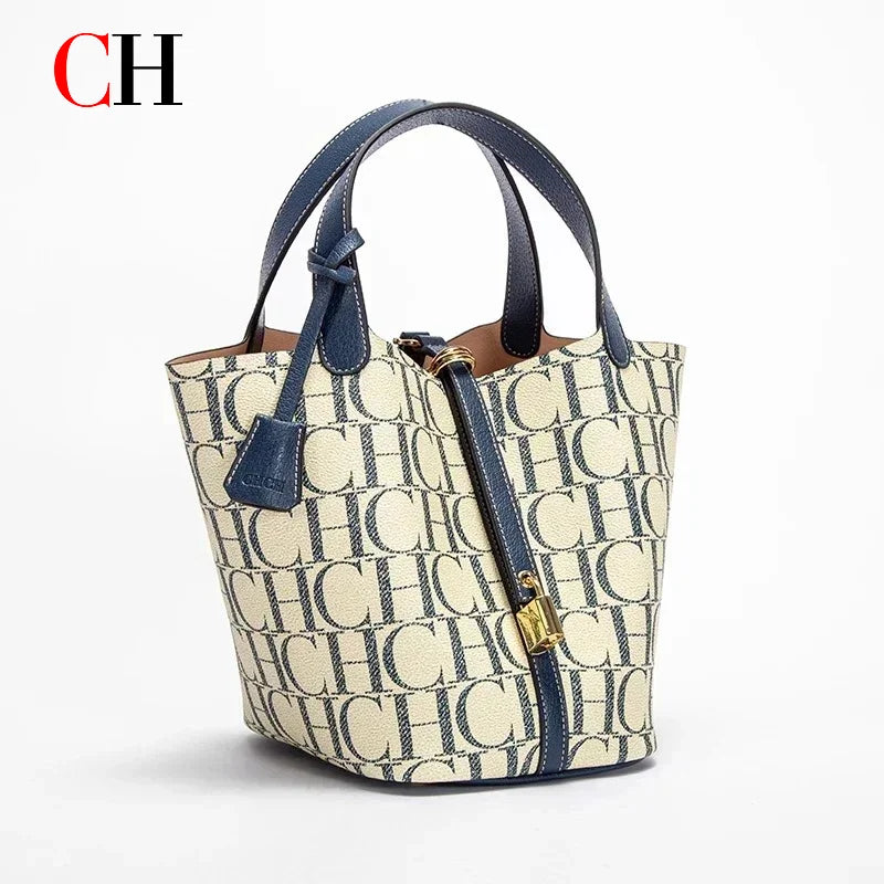 Aurelia Tote Bag For Women Luxury Monogram Leather Handbag Fashion